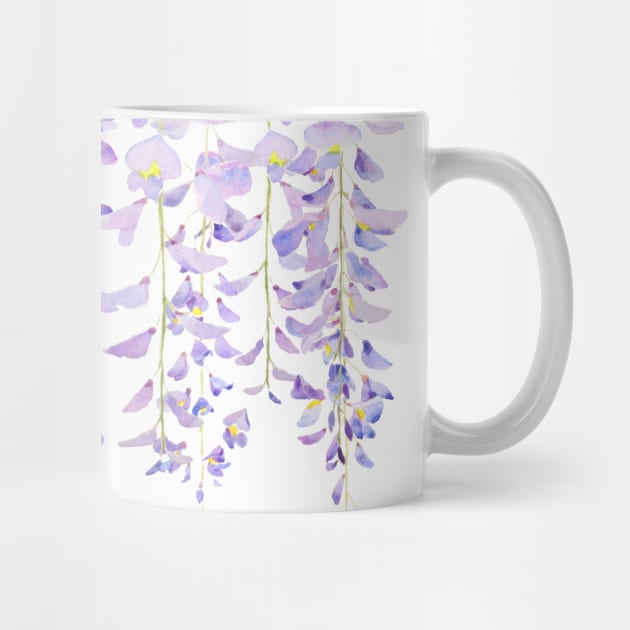 wisteria in bloom 2021 watercolor by colorandcolor